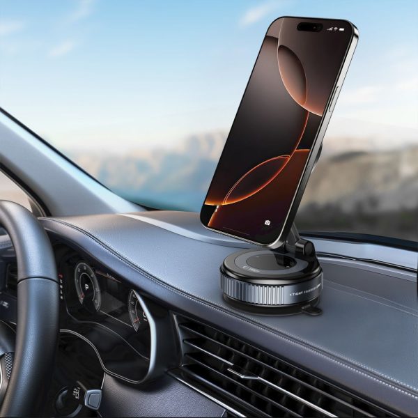 TECH-PROTECT N60 MAGNETIC MAGSAFE WINDSHIELD & DASHBOARD CAR MOUNT BLACK - Image 5