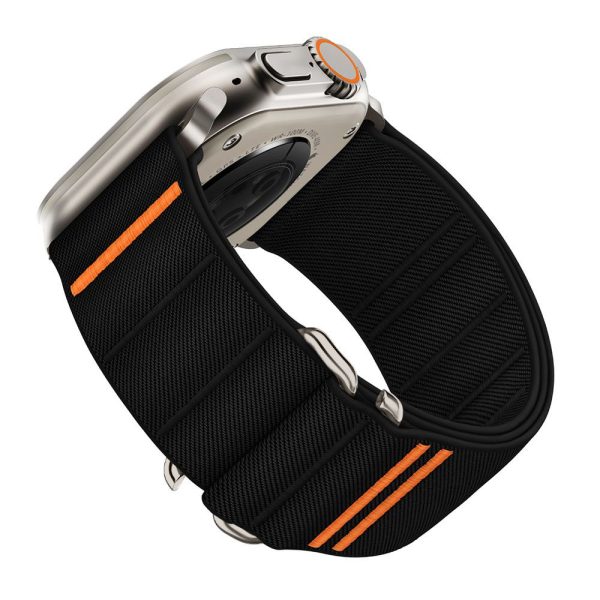 TECH-PROTECT NYLON SLIP APPLE WATCH 6/7/8/9/10/SE/ULTRA 1/2 (44/45/46/49 MM) BLACK - Image 2