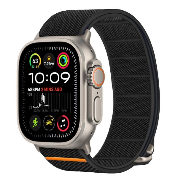 TECH-PROTECT NYLON SLIP APPLE WATCH 6/7/8/9/10/SE/ULTRA 1/2 (44/45/46/49 MM) BLACK - Image 3