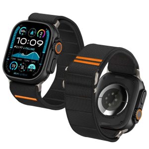 TECH-PROTECT NYLON SLIP APPLE WATCH 6 / 7 / 8 / 9 / 10 / SE / ULTRA 1 / 2 (44 / 45 / 46 / 49 MM) BLACK