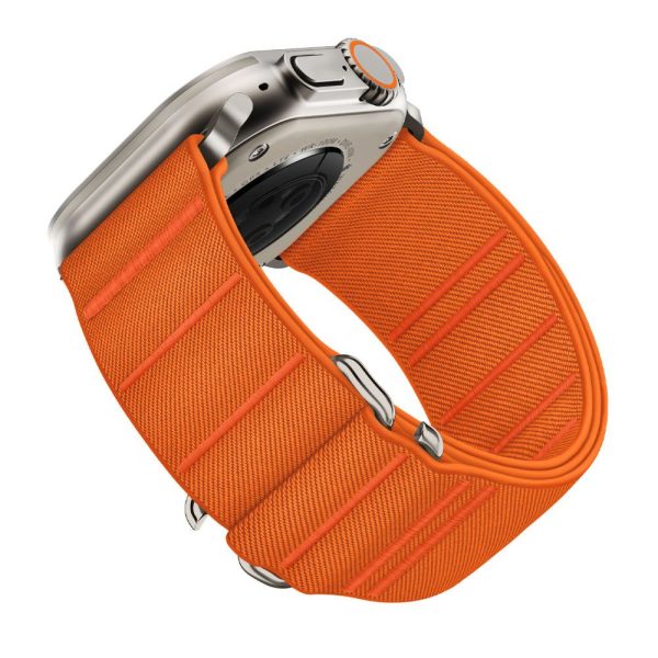 TECH-PROTECT NYLON SLIP APPLE WATCH 6/7/8/9/10/SE/ULTRA 1/2 (44/45/46/49 MM) ORANGE - Image 2