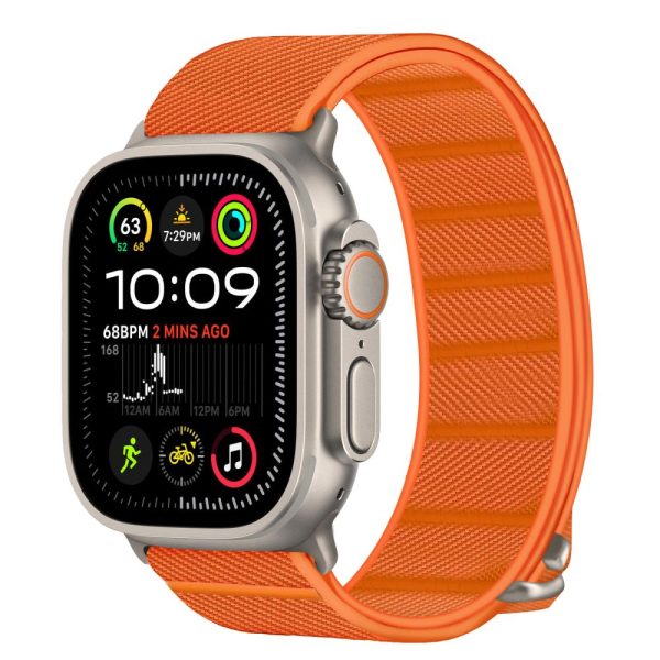 TECH-PROTECT NYLON SLIP APPLE WATCH 6/7/8/9/10/SE/ULTRA 1/2 (44/45/46/49 MM) ORANGE - Image 3