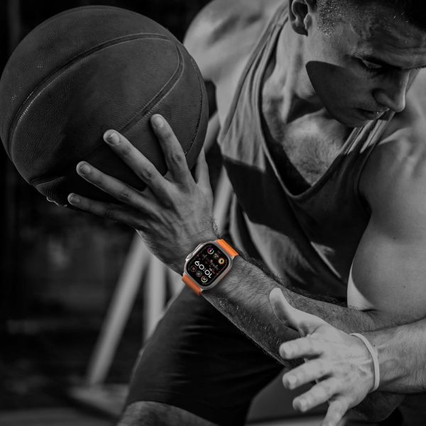 TECH-PROTECT NYLON SLIP APPLE WATCH 6/7/8/9/10/SE/ULTRA 1/2 (44/45/46/49 MM) ORANGE - Image 7