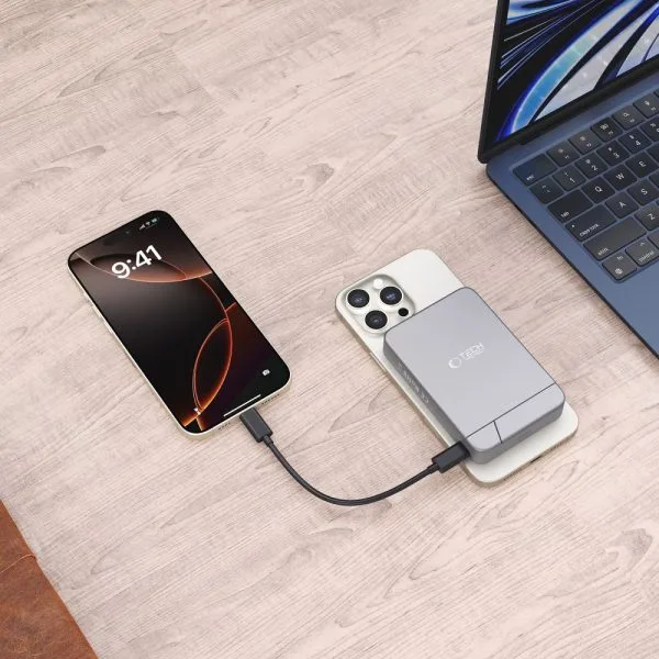TECH-PROTECT PB15 LIFEMAG MAGSAFE POWER BANK 10000MAH SPACE GRAY - Image 8
