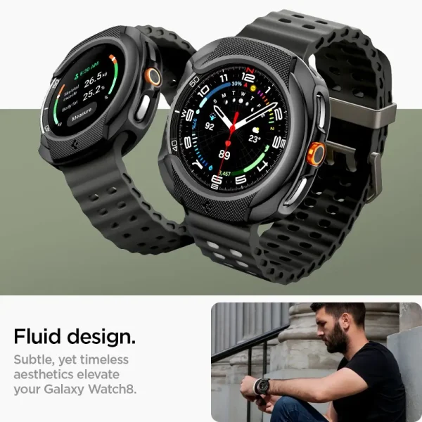 Spigen Liquid Air Matte Black-Samsung Galaxy Watch 8 Classic 46mm (ACS09841) - Image 7