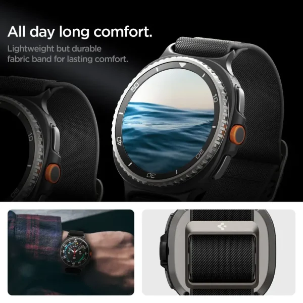 Spigen Lite Fit Black-Samsung Galaxy Watch 8/Classic 46mm/44mm/40mm (AMP10117) - Image 10