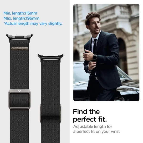 Spigen Lite Fit Black-Samsung Galaxy Watch 8/Classic 46mm/44mm/40mm (AMP10117) - Image 11