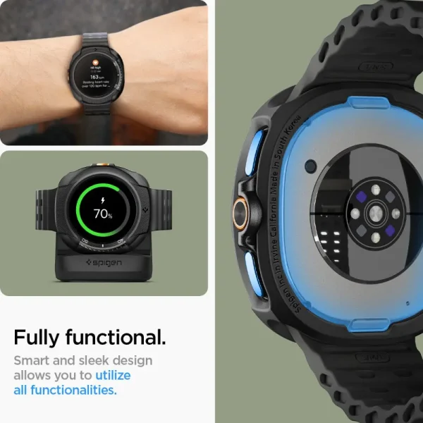 Spigen Liquid Air Matte Black-Samsung Galaxy Watch 8 Classic 46mm (ACS09841) - Image 5