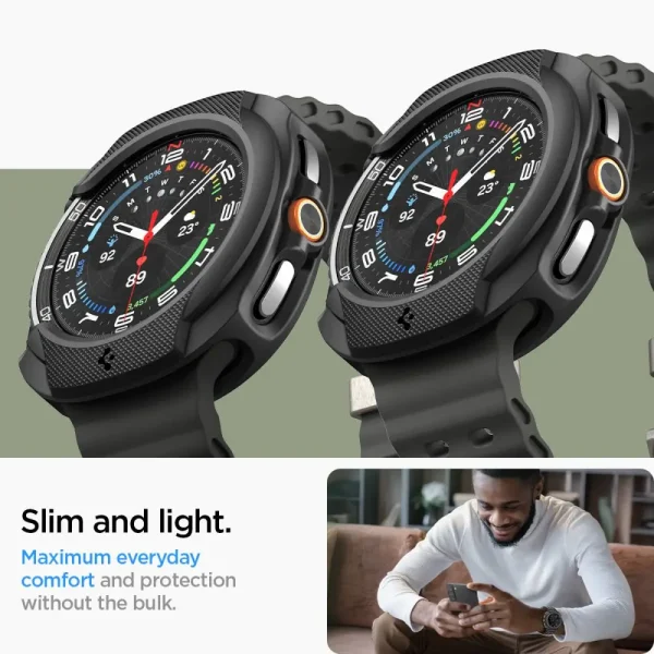 Spigen Liquid Air Matte Black-Samsung Galaxy Watch 8 Classic 46mm (ACS09841) - Image 4