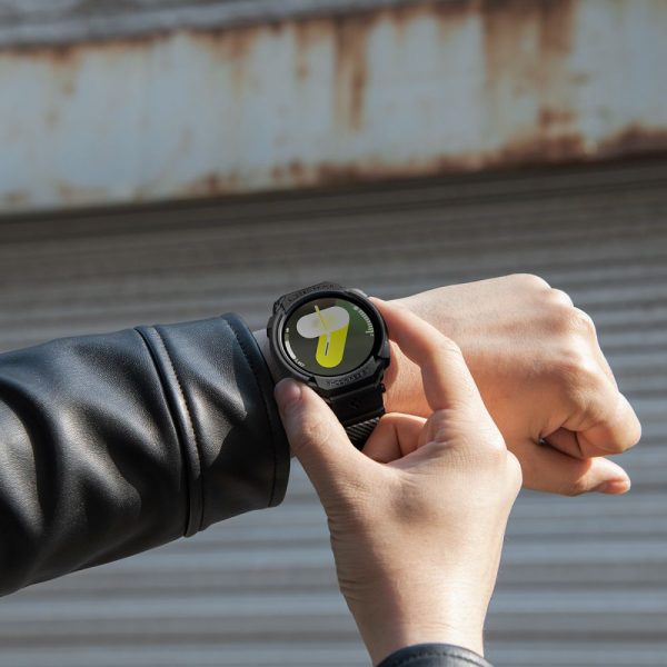 Spigen Rugged Armor Pro Matte Black-Samsung Galaxy Watch 8 44mm (ACS10007) - Image 13