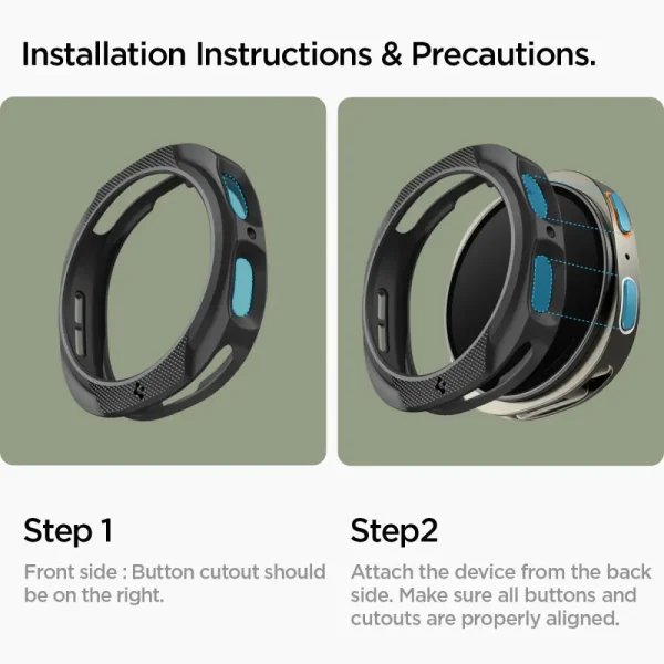 Spigen Liquid Air matte Black-Samsung Galaxy Watch 8 44mm (ACS09839) - Image 16