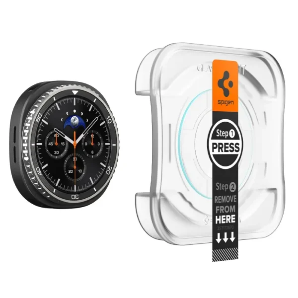 Spigen Glass tR EZ Fit 2 Pack Transparency-Samsung Galaxy Watch 8 Classic 46mm (AGL09877) - Image 4