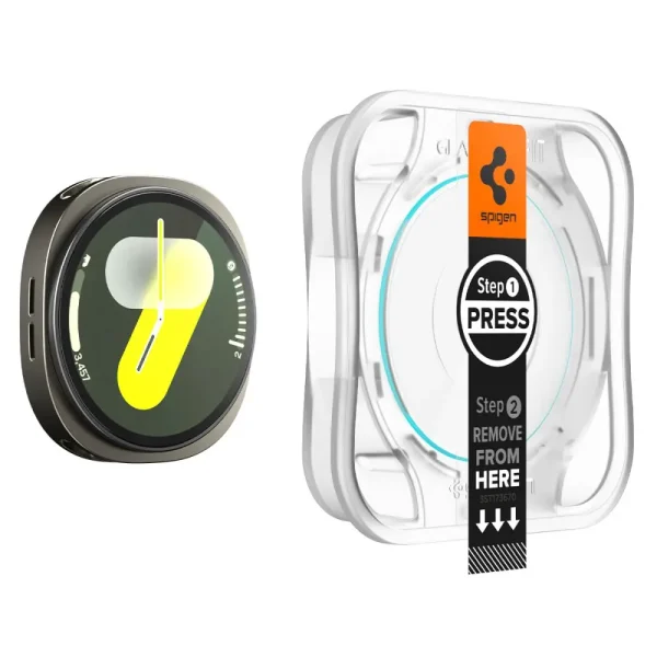Spigen Glass tR EZ Fit 2 Pack Transparency-Samsung Galaxy Watch 8 44mm (AGL09876) - Image 3