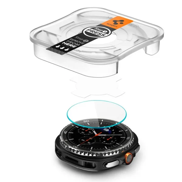 Spigen Glass tR EZ Fit 2 Pack Transparency-Samsung Galaxy Watch 8 Classic 46mm (AGL09877) - Image 2