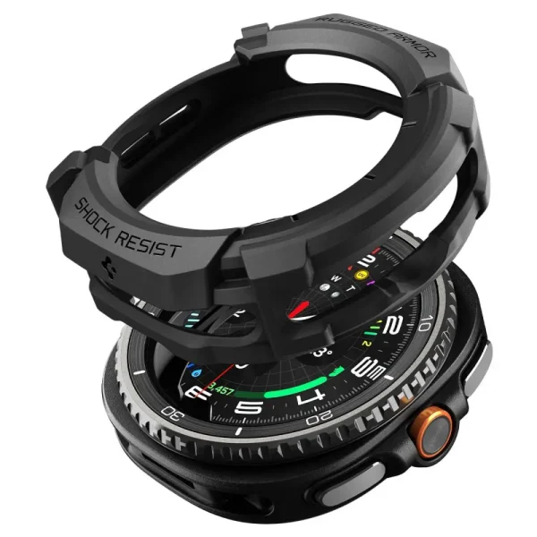 Spigen Rugged Armor Matte Black-Samsung Galaxy Watch 8 Classic 46mm (ACS10012) - Image 6