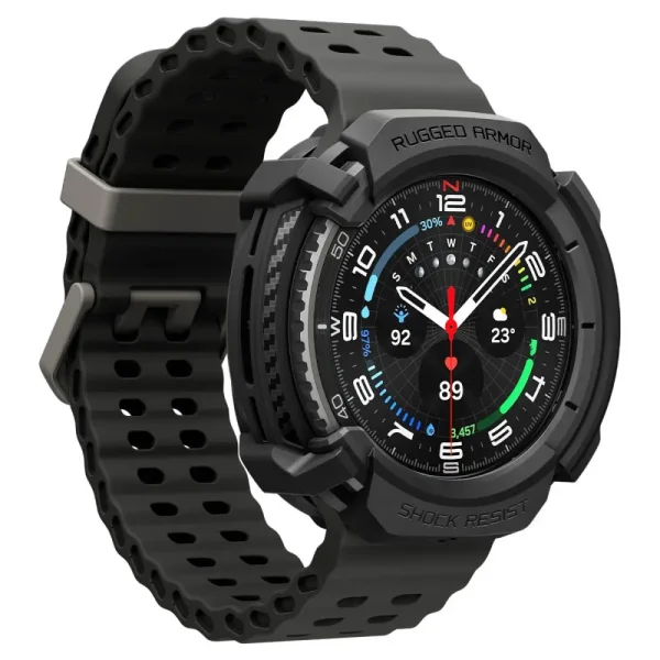 Spigen Rugged Armor Matte Black-Samsung Galaxy Watch 8 Classic 46mm (ACS10012) - Image 5