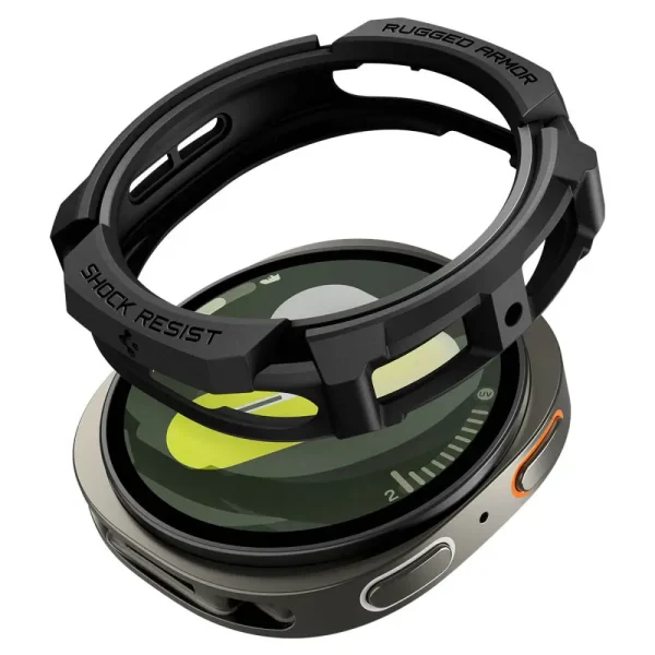 Spigen Rugged Armor Matte Black-Samsung Galaxy Watch 8 44mm (ACS10006) - Image 4