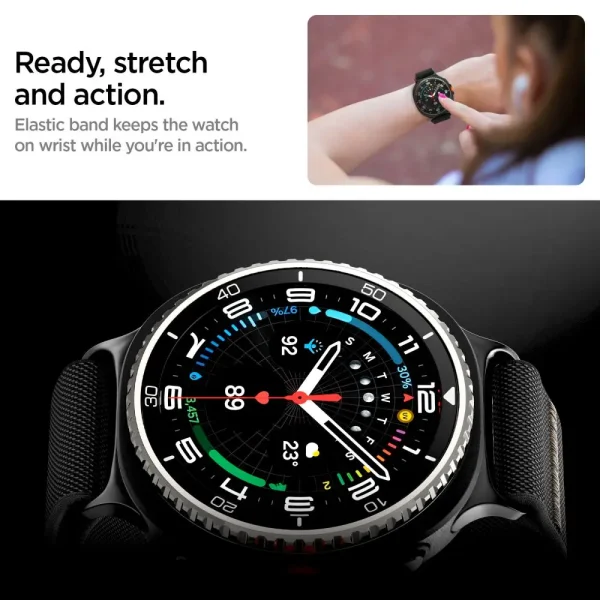 Spigen Lite Fit Black-Samsung Galaxy Watch 8/Classic 46mm/44mm/40mm (AMP10117) - Image 9