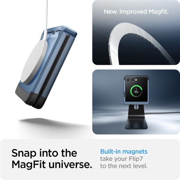 Spigen Tough Armor Pro MagSafe Sierra Blue - Samsung Galaxy Z Flip 7 (ACS09562) - Image 14