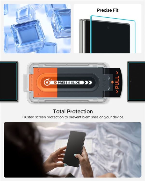 Spigen Glass tR EZ Fit Pro HD 2 Pack Transparency - Samsung Galaxy Z Fold 7 (AGL09579) - Image 4