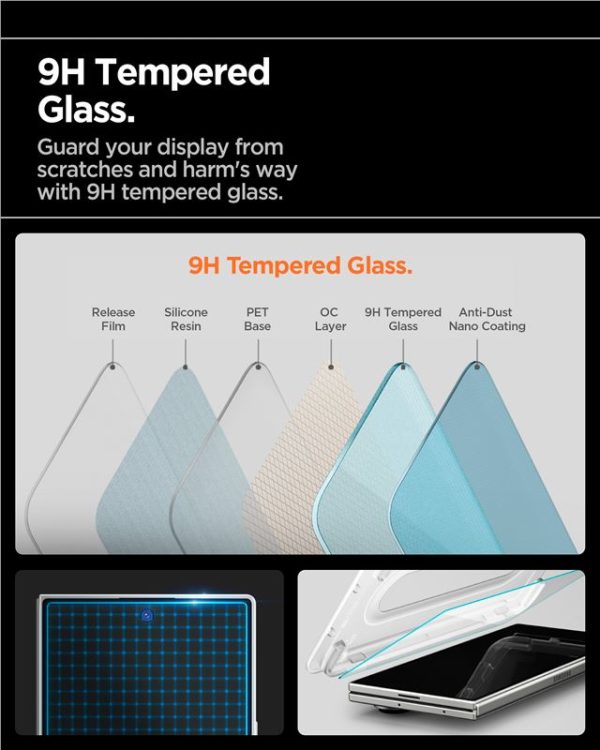 Spigen Glass tR EZ Fit Pro HD 2 Pack Transparency - Samsung Galaxy Z Fold 7 (AGL09579) - Image 12