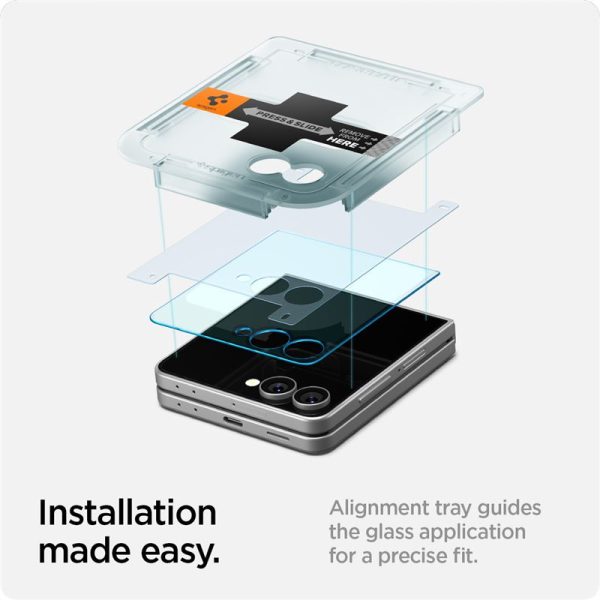 Spigen Glass tR EZ Fit HD 1 Pack Transparency - Samsung Galaxy Z Flip 7 (AGL09586) - Image 3