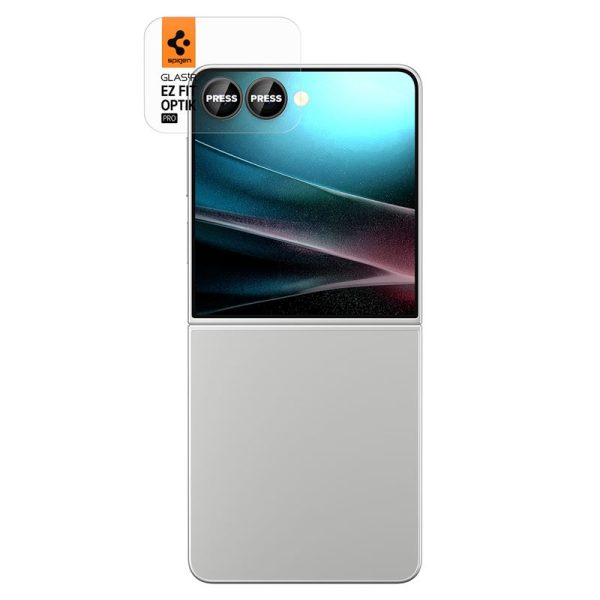 Spigen Glass tR EZ Fit Optik Pro HD 2 Pack Black - Samsung Galaxy Z Flip 7 (AGL09587) - Image 5
