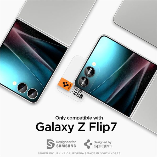 Spigen Glass tR EZ Fit Optik Pro HD 2 Pack Black - Samsung Galaxy Z Flip 7 (AGL09587) - Image 10