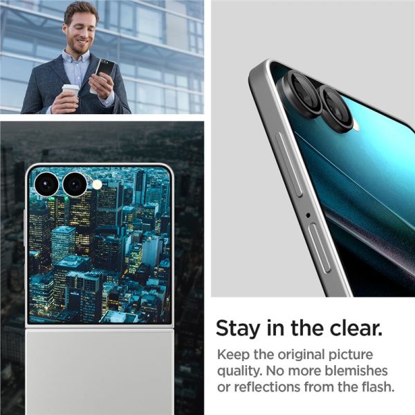 Spigen Glass tR EZ Fit Optik Pro HD 2 Pack Black - Samsung Galaxy Z Flip 7 (AGL09587) - Image 12