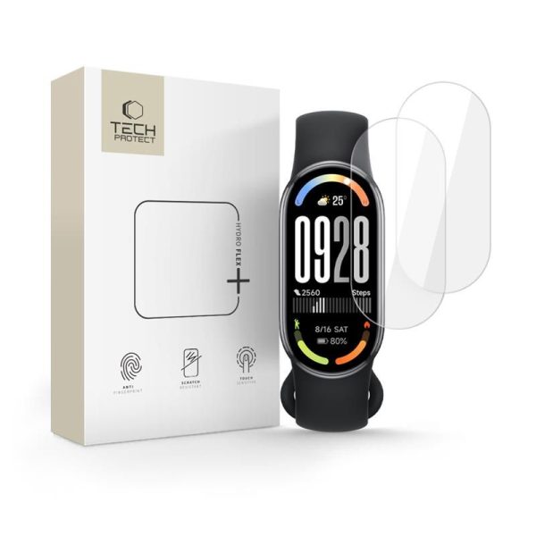FOLIA HYDROŻELOWA TECH-PROTECT HYDRO FLEX+ 2-PACK XIAOMI SMART BAND 8 / 9 / 10 / NFC CLEAR