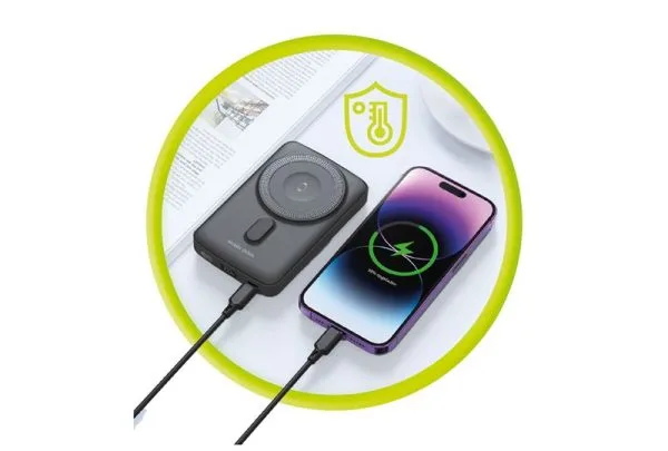 Mobile Origin Wireless Magnetic PowerBank 10000mAh PB9 με MagSafe & Apple Watch Charger – Black (MO-WMP-PB9) - Image 5