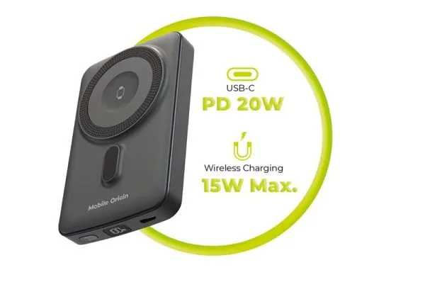 Mobile Origin Wireless Magnetic PowerBank 10000mAh PB9 με MagSafe & Apple Watch Charger – Black (MO-WMP-PB9) - Image 14