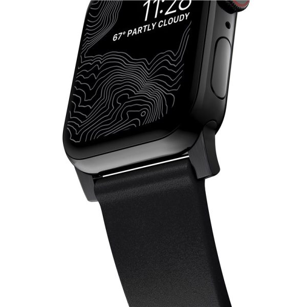 Nomad Modern Band - black leather black hardware-Apple Watch 46mm/49mm (NM01198185) - Image 3