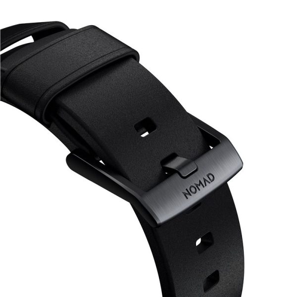 Nomad Modern Band - black leather black hardware-Apple Watch 46mm/49mm (NM01198185) - Image 4