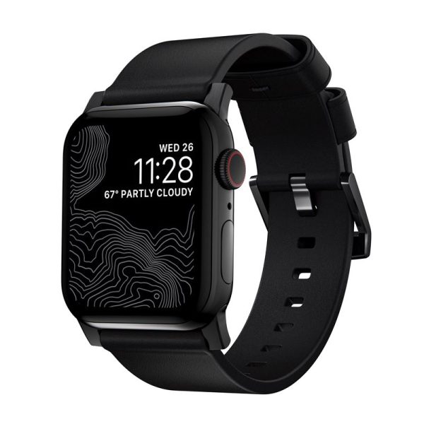 Nomad Modern Band - black leather black hardware-Apple Watch 46mm/49mm (NM01198185) - Image 8