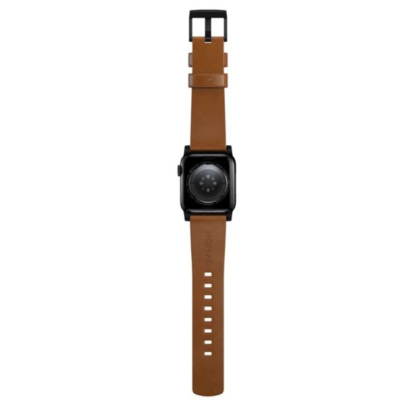 Nomad Modern Band - english tan leather black hardware-Apple Watch 46mm/49mm (NM01804185) - Image 6