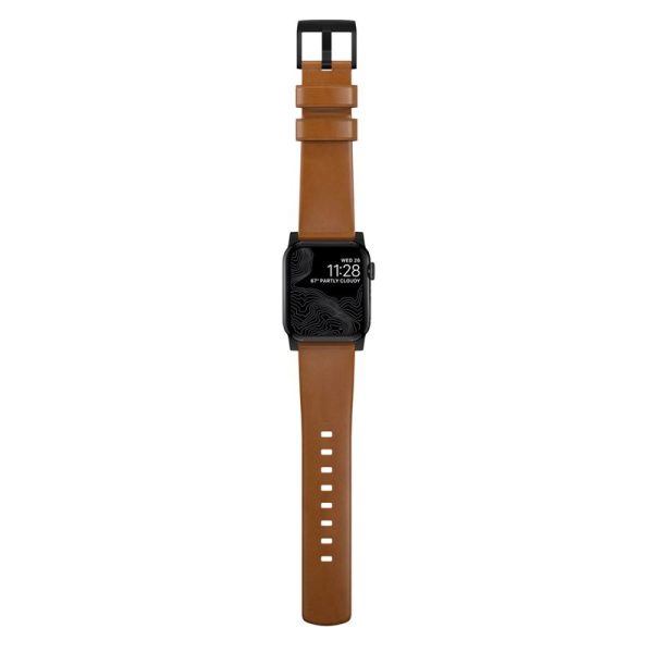 Nomad Modern Band - english tan leather black hardware-Apple Watch 46mm/49mm (NM01804185) - Image 7