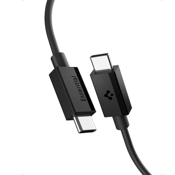 SPIGEN EB6010CC ESSENTIAL TYPE-C CABLE 60W 100CM BLACK (ACA08718) - Image 2