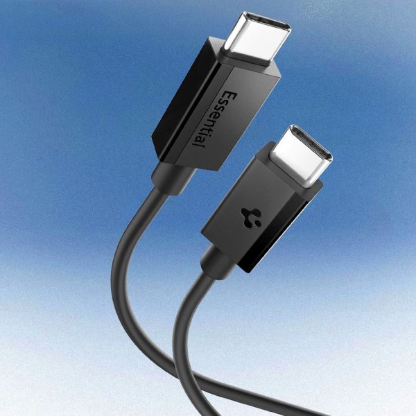 SPIGEN EB6010CC ESSENTIAL TYPE-C CABLE 60W 100CM BLACK (ACA08718) - Image 3