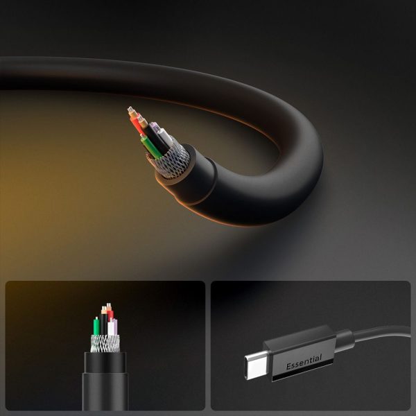 SPIGEN EB6010CC ESSENTIAL TYPE-C CABLE 60W 100CM BLACK (ACA08718) - Image 6