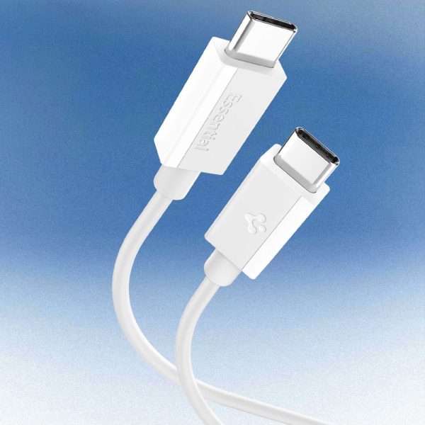 SPIGEN EB6010CC ESSENTIAL TYPE-C CABLE 60W 100CM WHITE (ACA08717) - Image 3