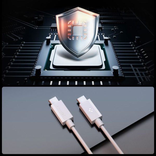 SPIGEN EB6010CC ESSENTIAL TYPE-C CABLE 60W 100CM WHITE (ACA08717) - Image 5