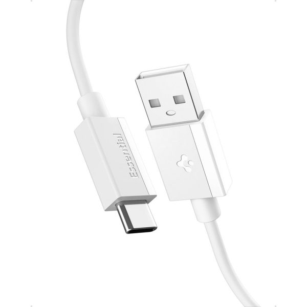 SPIGEN EB6020AC ESSENTIAL TYPE-C CABLE 60W 200CM WHITE (ACA08716) - Image 2