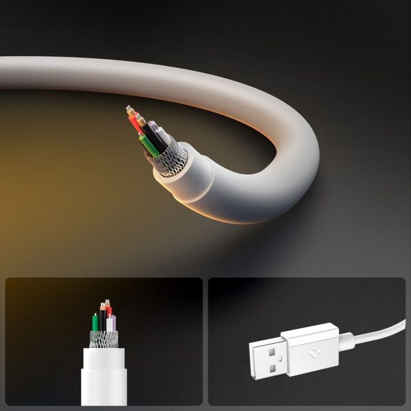 SPIGEN EB6020AC ESSENTIAL TYPE-C CABLE 60W 200CM WHITE (ACA08716) - Image 6