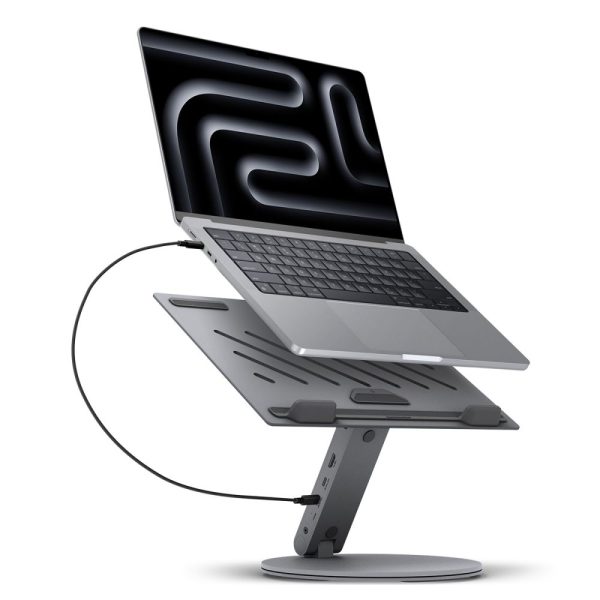 SPIGEN LD204H LAPTOP STAND HUB SPACE GREY (AMP08885) - Image 2