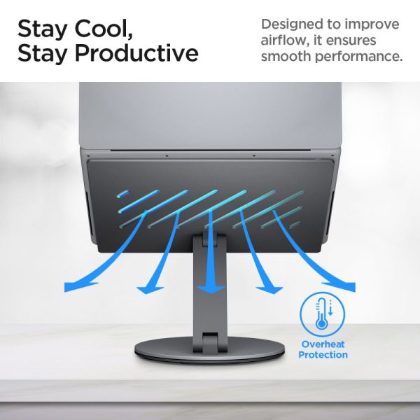 SPIGEN LD204H LAPTOP STAND HUB SPACE GREY (AMP08885) - Image 8