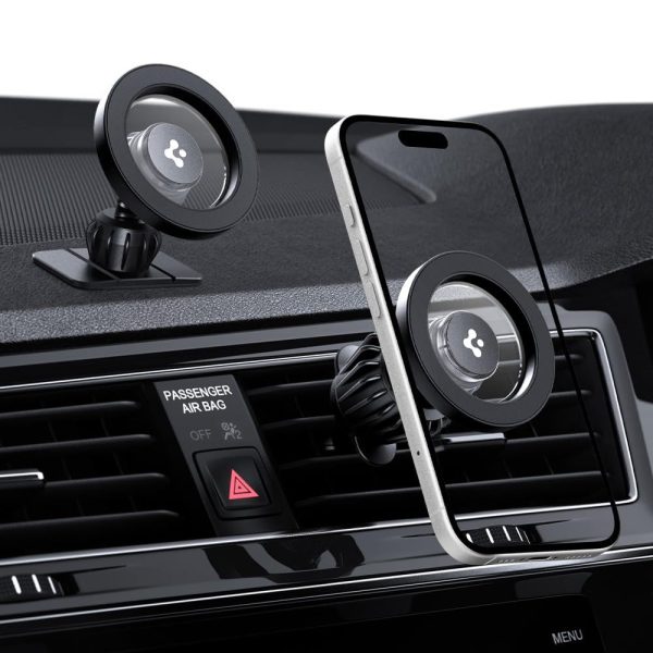 SPIGEN MFT13 MAGNETIC MAGSAFE DASHBOARD & VENT CAR MOUNT BLACK (ACP08315) - Image 5
