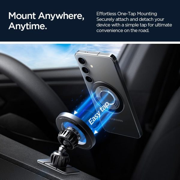 SPIGEN MFT13 MAGNETIC MAGSAFE DASHBOARD & VENT CAR MOUNT SILVER (ACP08314) - Image 8