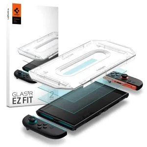Τζάμι προστασίας Nintendo Switch 2 Spigen Glas.tR EZ Fit 2-Pack Clear