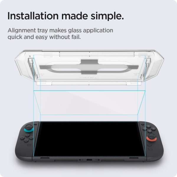 SPIGEN GLAS.TR ”EZ FIT” 2-PACK NINTENDO SWITCH 2 CLEAR (AGL10156) - Image 7